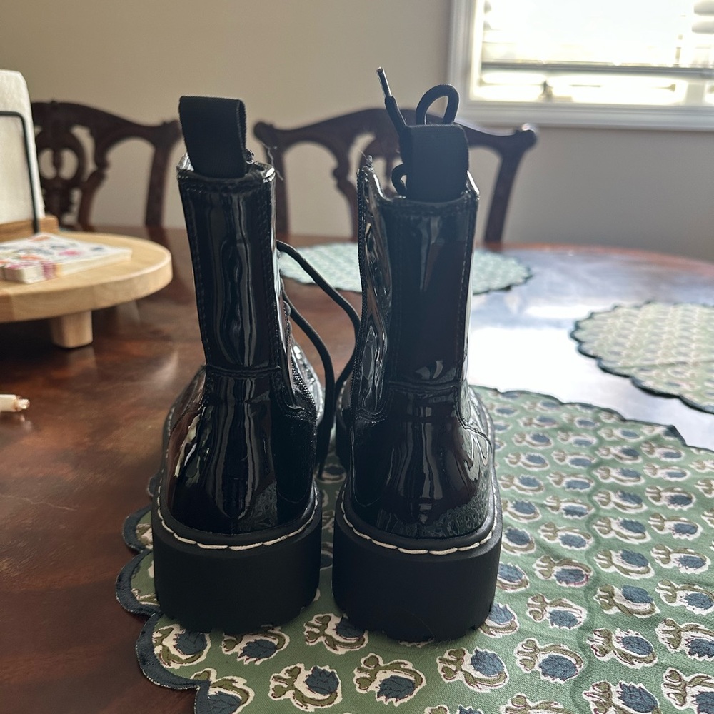 Sincerely Jules - Black Leather Combat Boots (size 6.5) - Picture 3 of 5